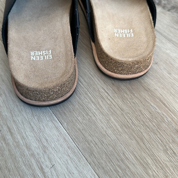 Eileen Fisher Black Slip-On Mules Bios Leather Mule NWOB - Picture 8 of 8